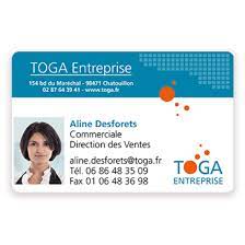 Carte de visite en plastique